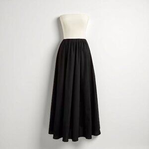 J. Crew Strapless colorblock mixy dress Size Large